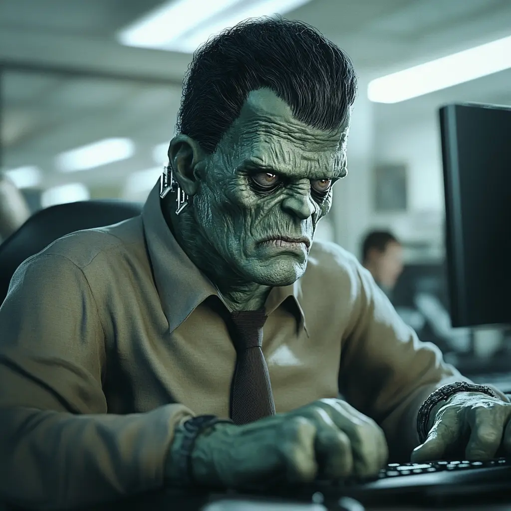 IT Frankenstein Frankenstein working in IT