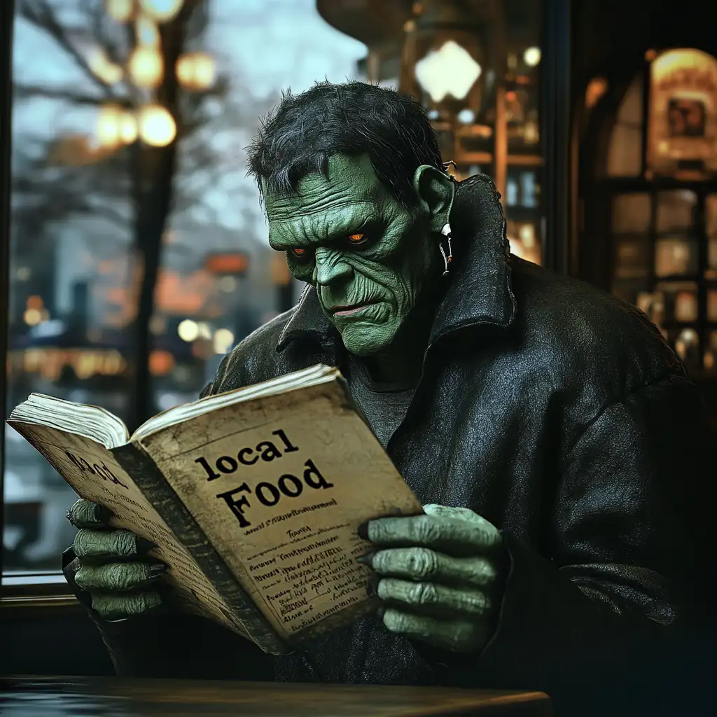 local menu Frankenstein shopping for food locally