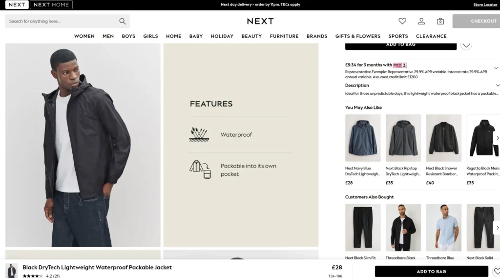 You may also like section on Next